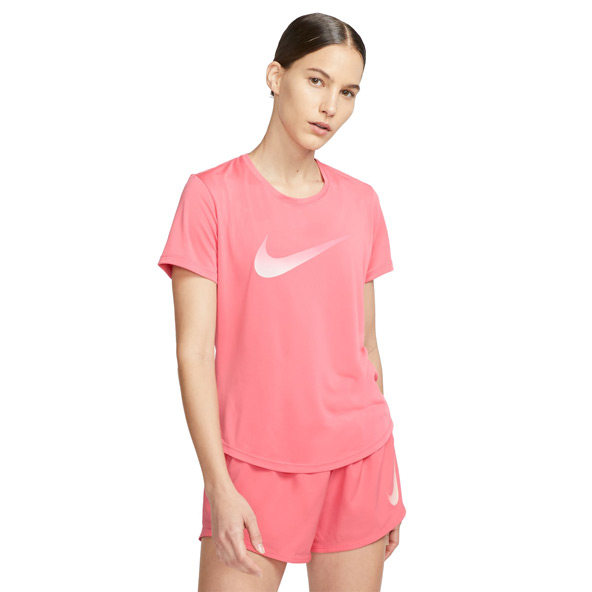 
                            Nike Wmns One DF Swoosh HBR SS Top Pink, PINK