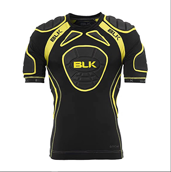 BLK Exotek Kids Shoulder Padded Rugby T-Shirt
