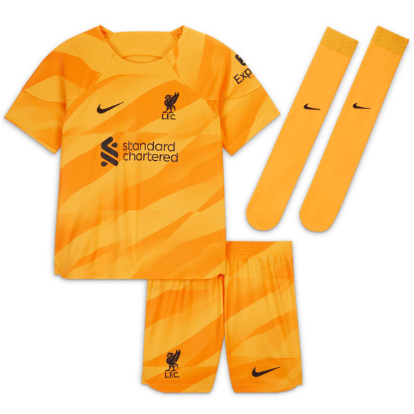 Nike Liverpool FC 2023/24 Goalkeeper Kids Soccer 3-Piece Kit
