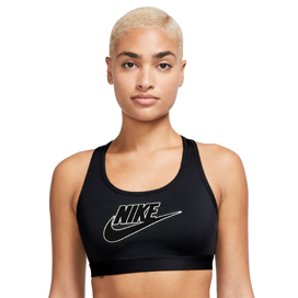 Nike Swoosh Medium Support Womens Padded Logo Sports Bra