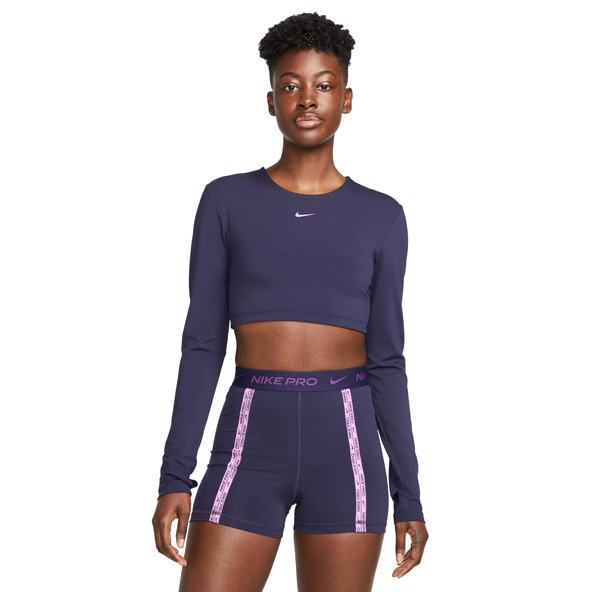 Nike Pro Dri-FIT Womens Cropped Long-Sleeve Top