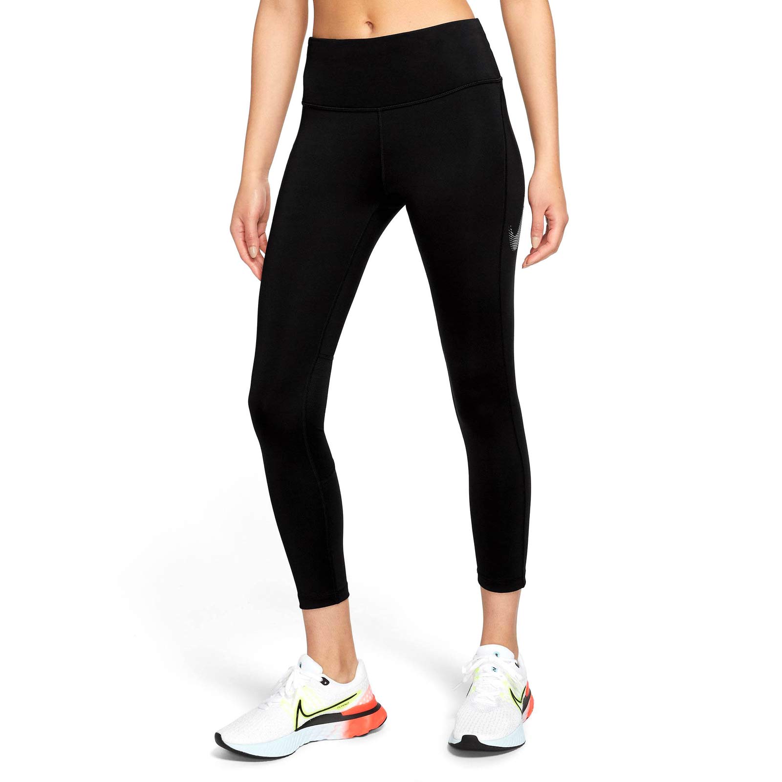 NIKE FAST WOMENS MID-RISE 7/8 GRAPHIC LEGGINGS WITH POCKETS