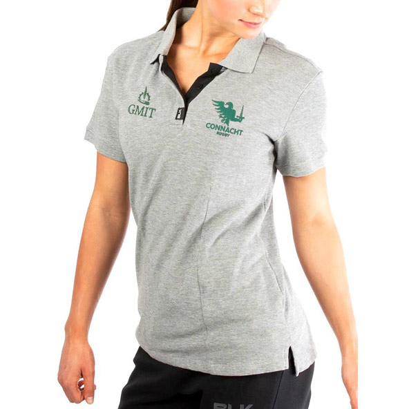 BLK Connacht Rugby Womens Domestic Essential GMIT Polo Shirt