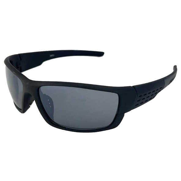 RB Rubber Black Wrap Sunglasses