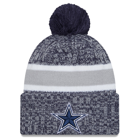 New Era Dallas Cowboys 2023/24 Sideline Cuffed Bobble Hat