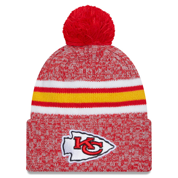 New Era Kansas City Chiefs 2023/24 Sideline Cuffed Bobble Hat