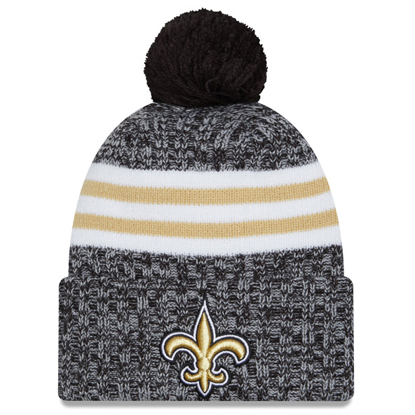 New Era New Orleans Saints 2023/24 Sideline Cuffed Bobble Hat