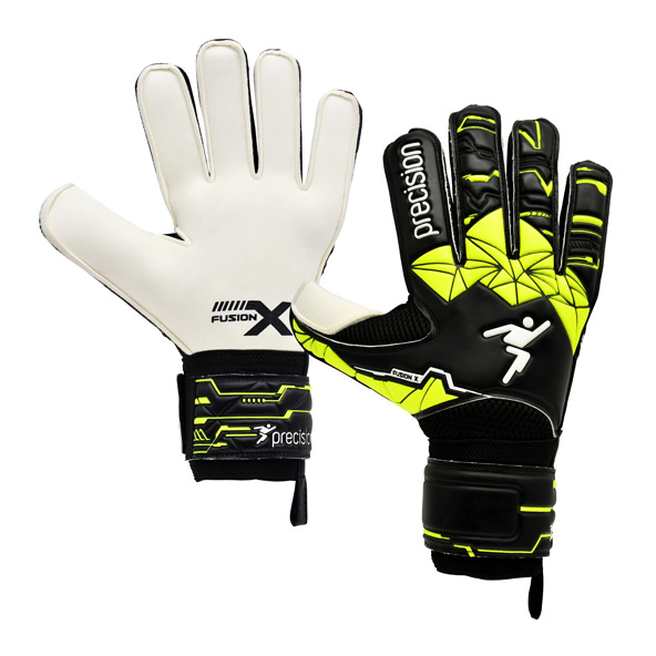 Precision Fusion X Flat Cut Finger Protect Kids Goalkeeper Gloves