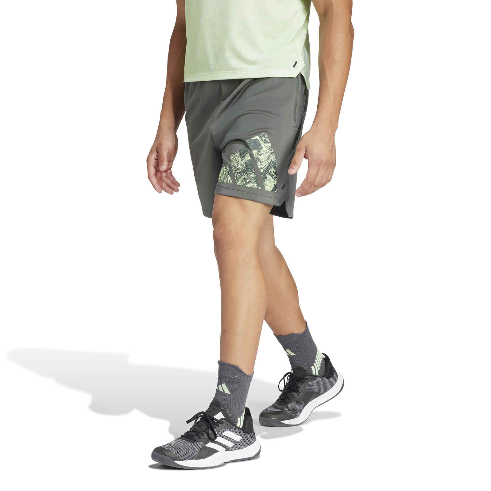 adidas Workout Knit Logo 7 Inch Mens Shorts