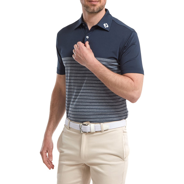 Footjoy Heather Stripe Golf Polo Shirt