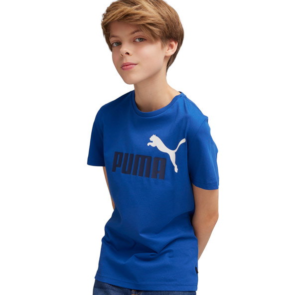 Puma Essentials+ Two-Tone Logo Boys T-Shirt