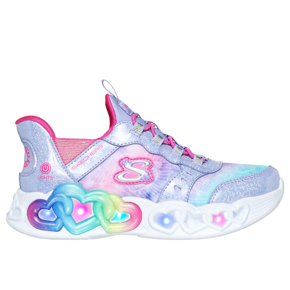 Skechers Slip Ins Infinite Heart Lights Girls Shoes