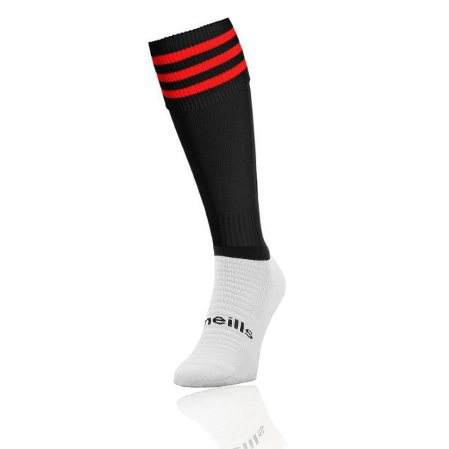 O'Neills Sock Black/Red Bar, Large, BLK