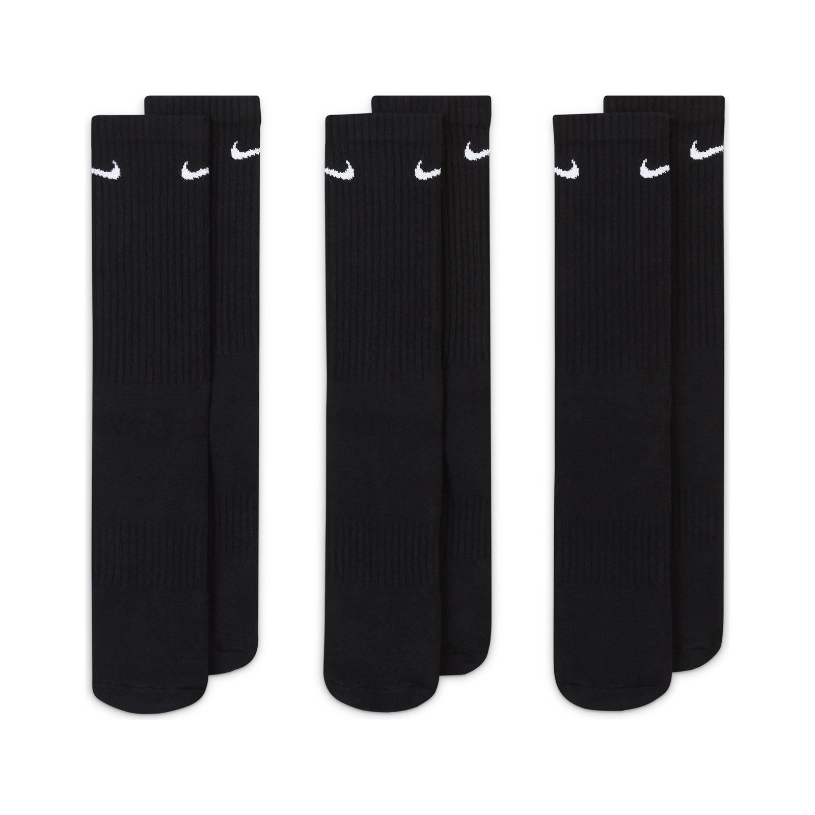 Nike Cushion Crew Sock 3Pack, Large, BLK