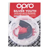 Opro Shield Silver Jnr Black/Red