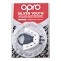Opro Shield Silver Jnr White/Black