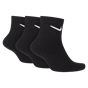 Nike Cushion Quarter 3 Pack Socks Black