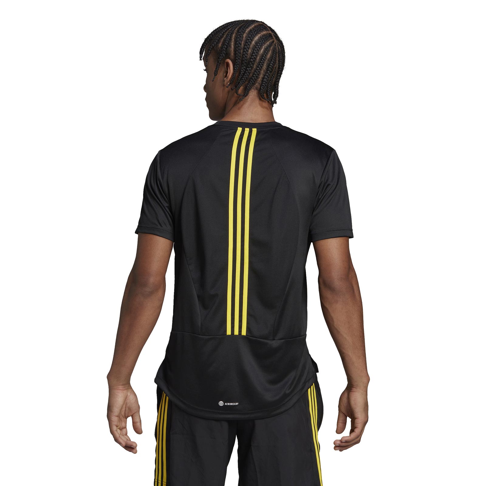 adidas AEROREADY HIIT Back 3-Stripes Mens Training T-Shirt