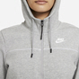 Nike Women's Swoosh MLNM Full Zip Top Grey