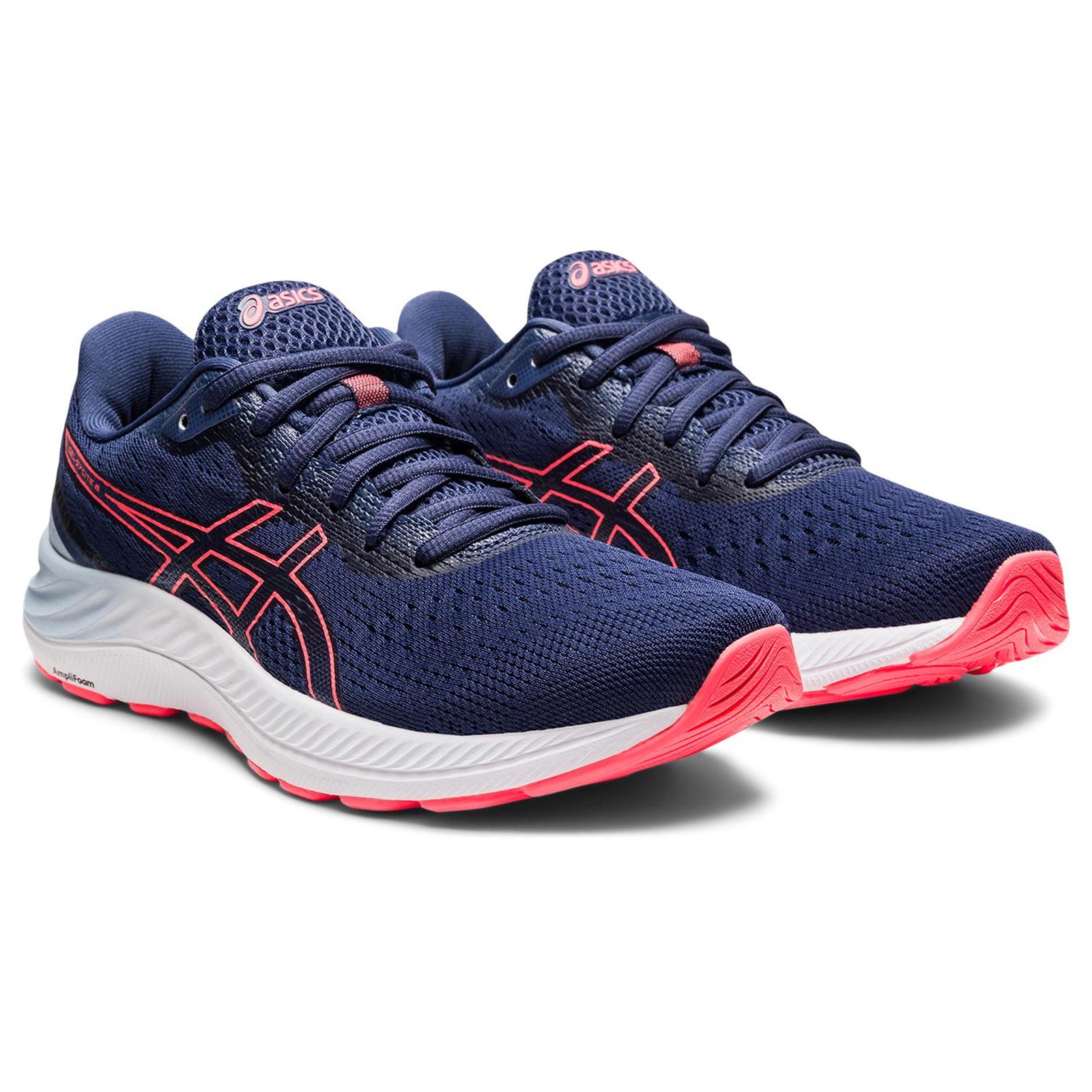 ASICS GEL- EXCITE 8 WOMENS RUNNERS BLUE/CORAL
