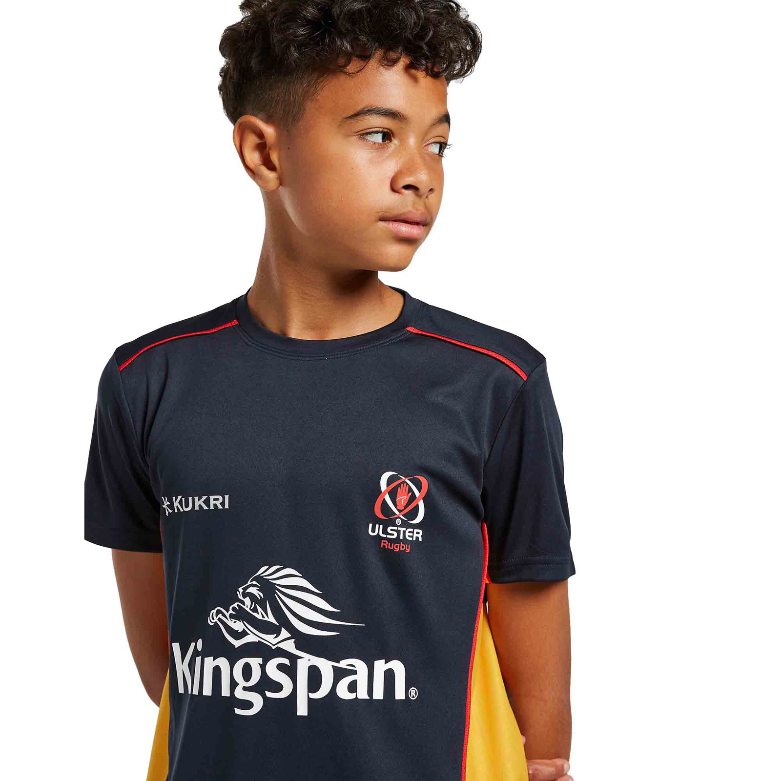Ulster Rugby T-Shirt Kid's Kukri White Technical T-Shirt Size YM New 