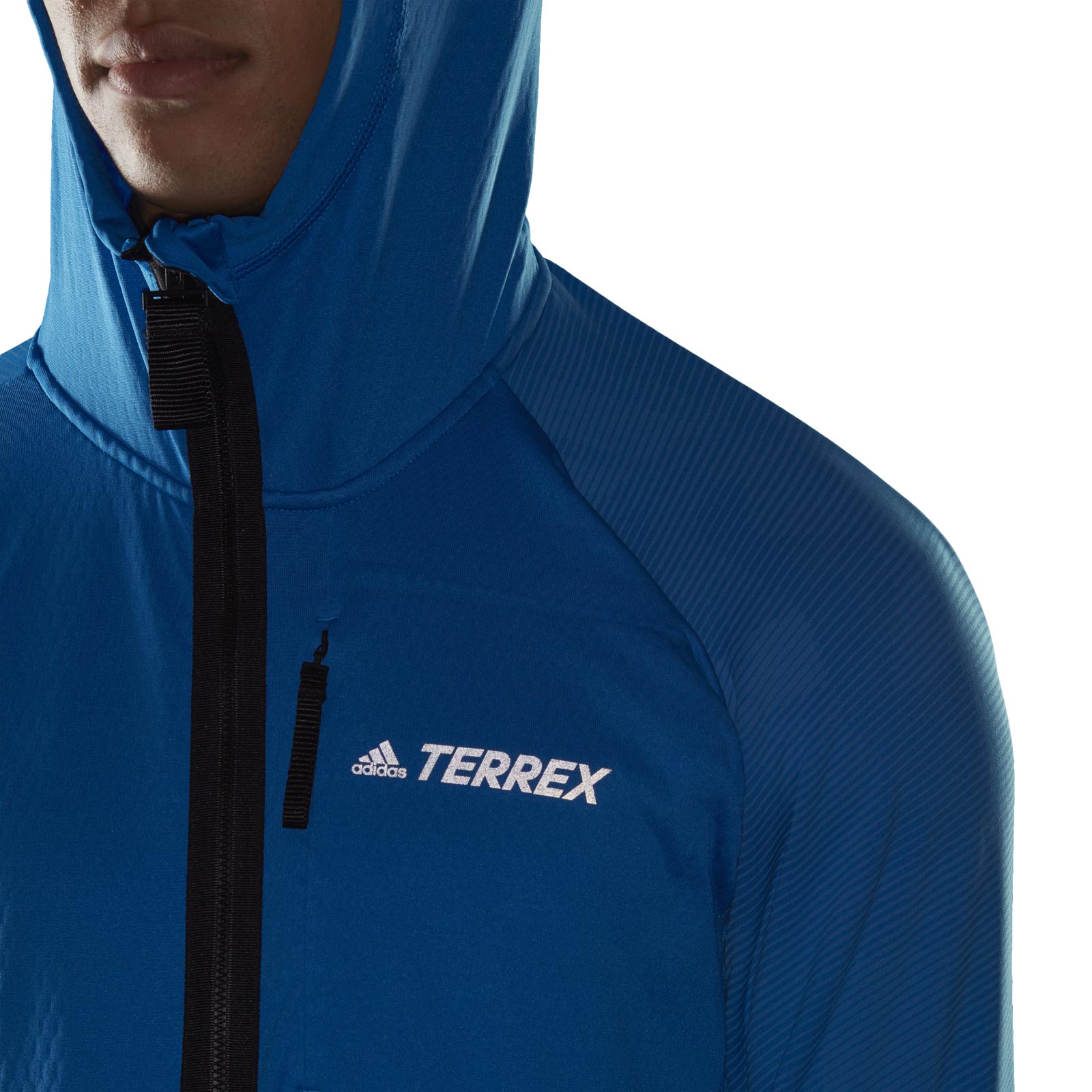 adidas Mens Terrex Tech Flooce Hooded Hiking Fleece Jacket