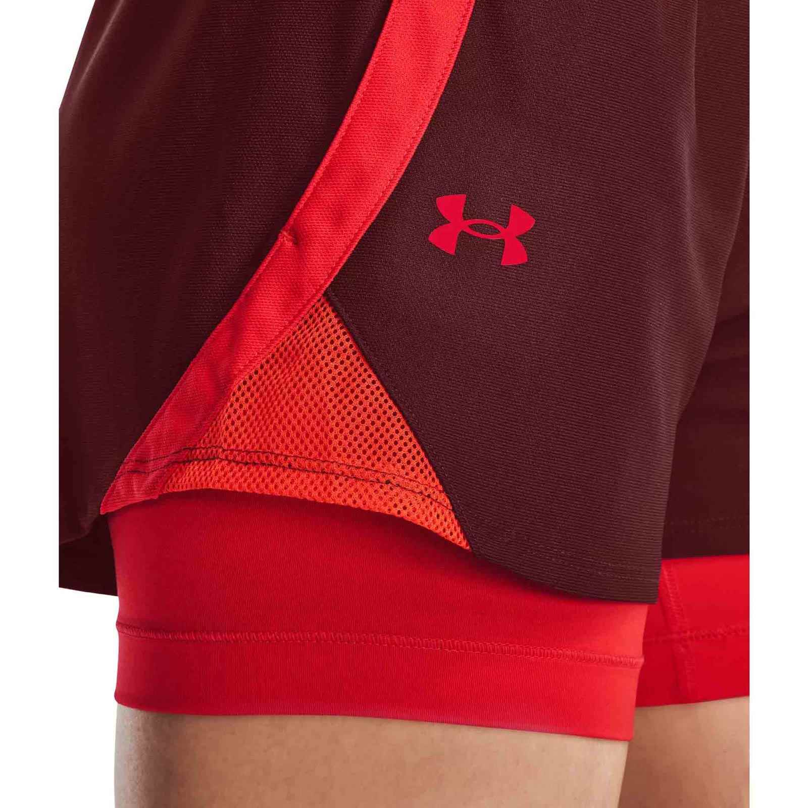UNDER ARMOUR WOMENS PLAY UP 2-IN-1 SHORTS