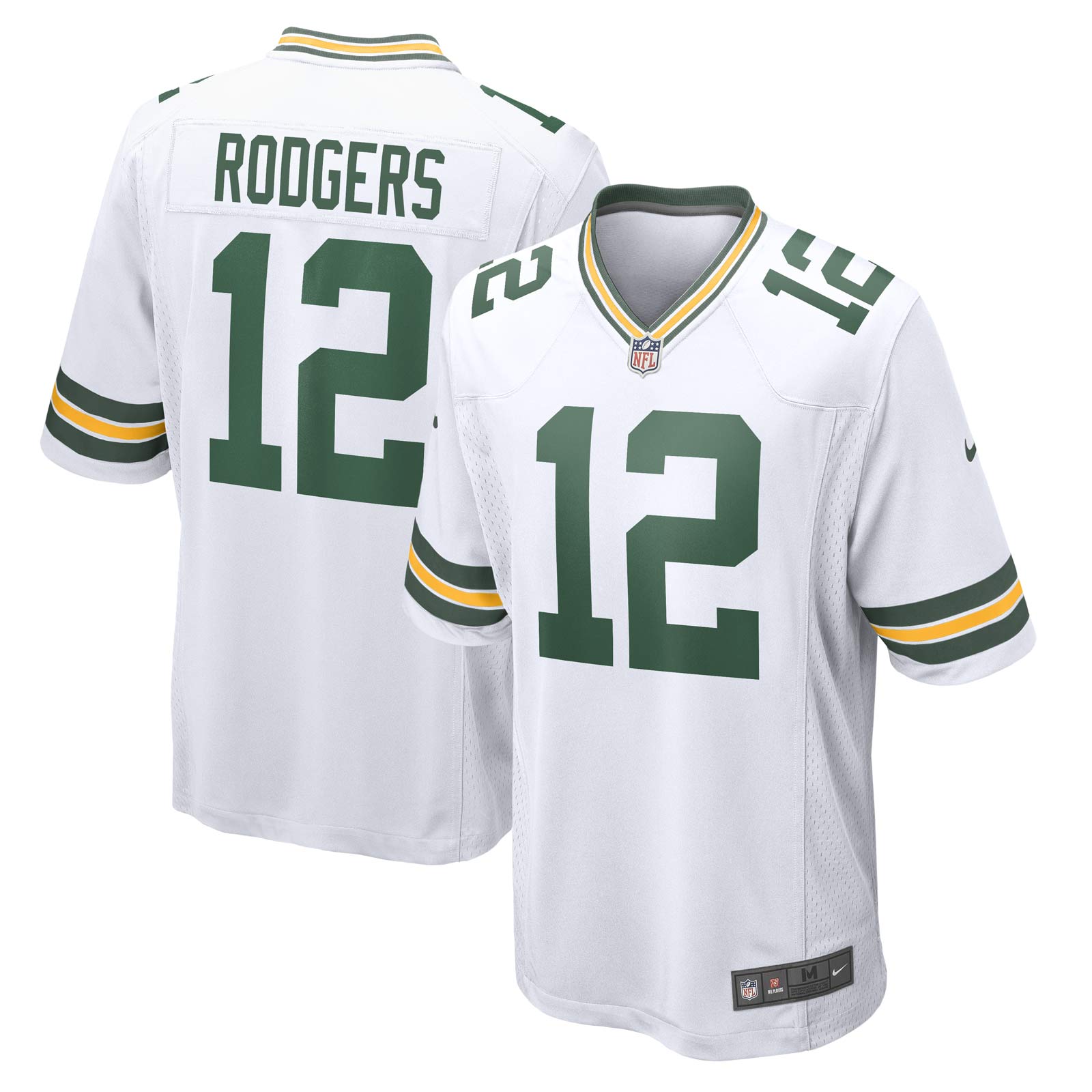 NIKE FANATICS GREEN BAY PACKERS RODGER 12 GAME ROAD JERSEY 