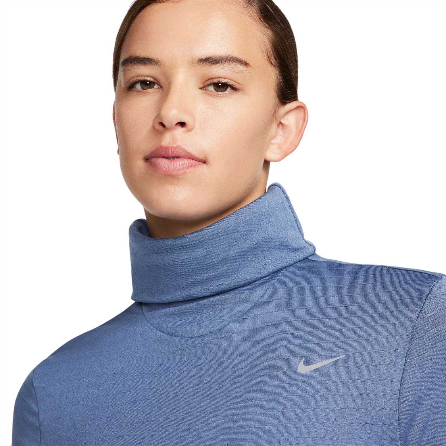 NIKE THERMA-FIT SWIFT WOMENS TURTLENECK RUNNING TOP