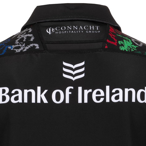 Macron Connacht Rugby 2023/24 Euro Poly Short Sleeve Junior Jersey 
