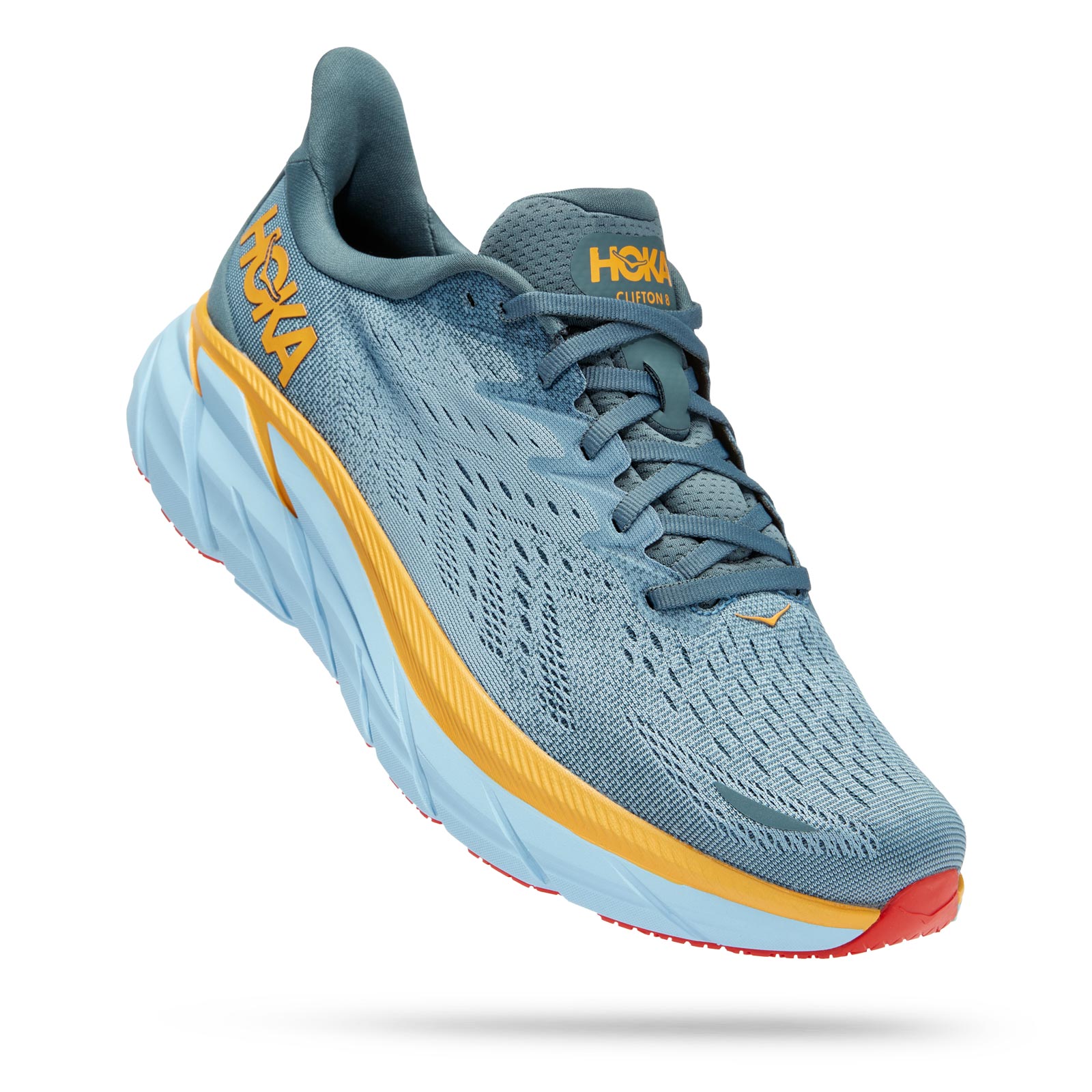 HOKA CLIFTON 8 MENS RUNNING SHOES (WIDE-FIT)