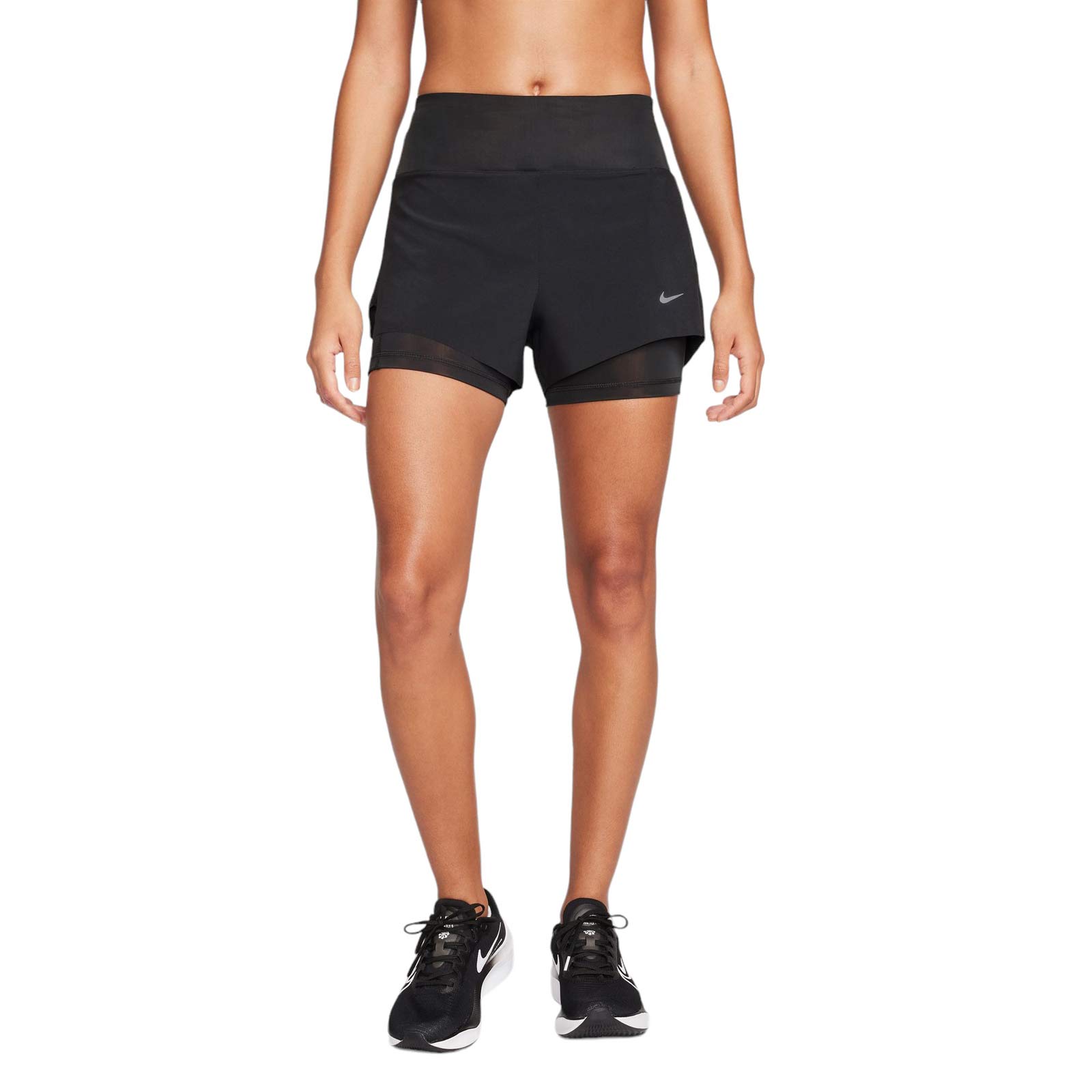 NIKE DRI-FIT SWIFT WOMENS MID-RISE 3" 2-IN-1 RUNNING SHORTS WITH POCKETS