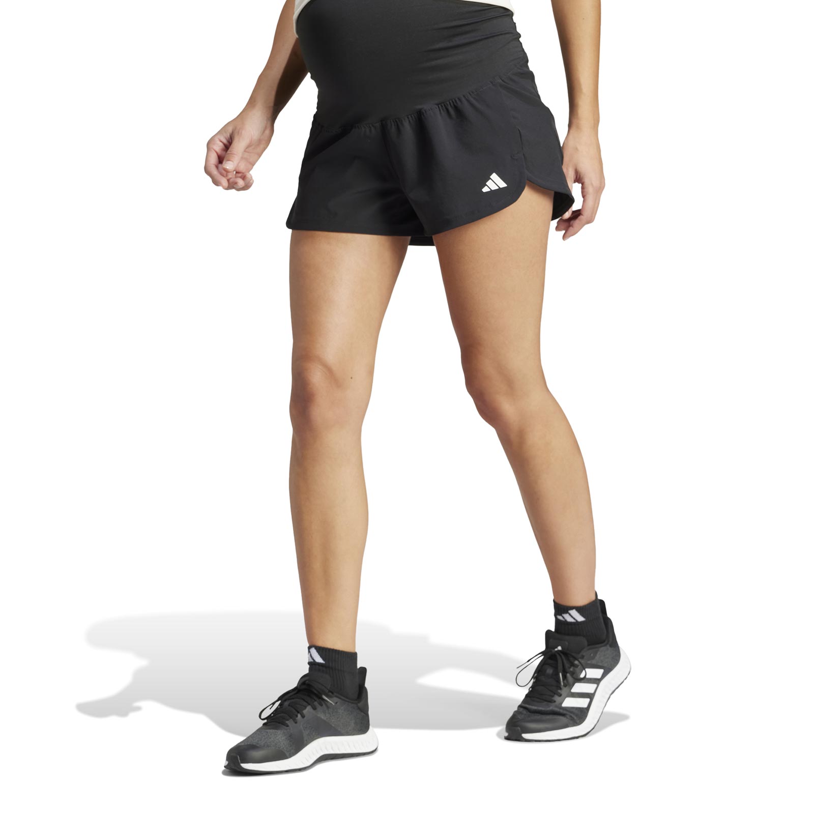 adidas Pacer Woven Stretch Training Womens Maternity Shorts