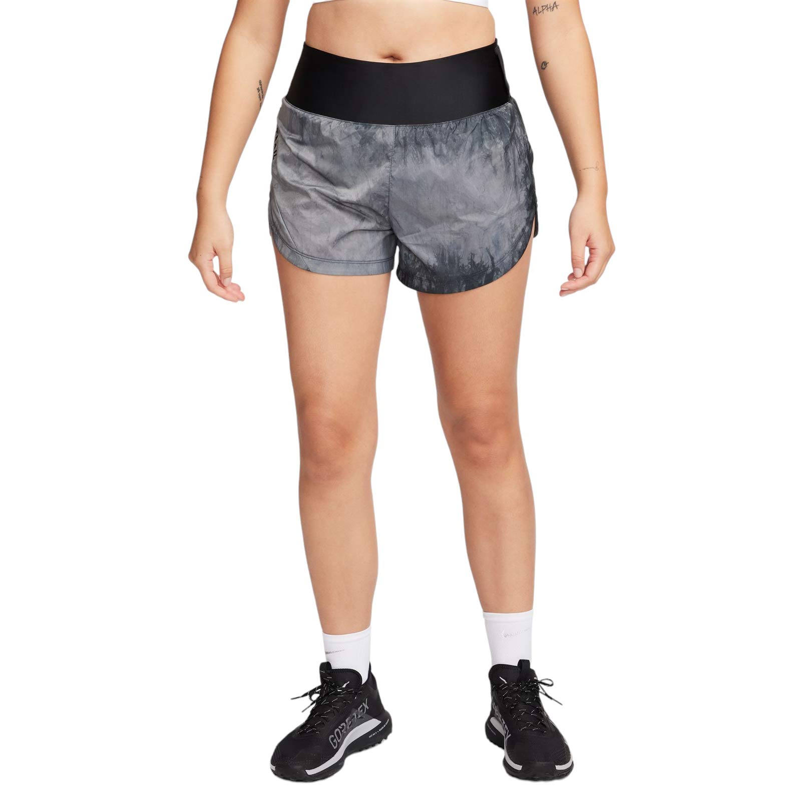 NIKE TRAIL WOMENS REPEL MID-RISE 3" BRIEF-LINED RUNNING SHORTS