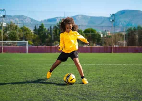 soccer is a team sport that develops skill-related fitness goals.